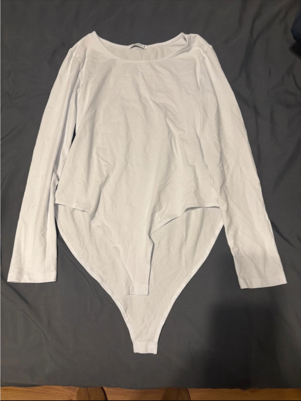 Women’s Long Sleeve White One-Piece Bodysuit